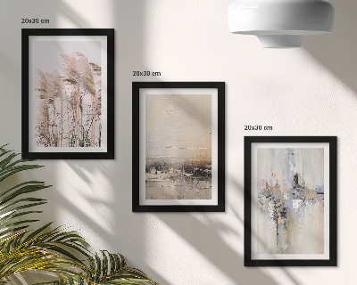 Mur de cadres Végétation naturelle, motifs abstraits aux couleurs douces