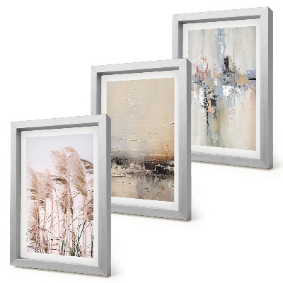Mur de cadres Végétation naturelle, motifs abstraits aux couleurs douces