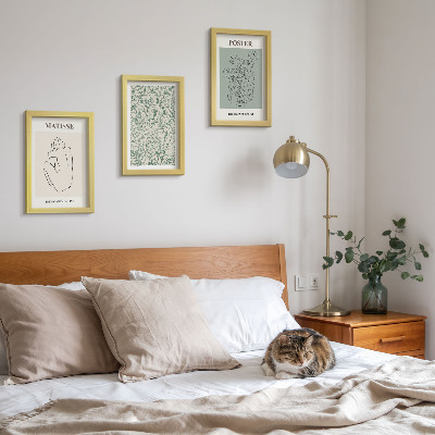 Mur de cadres Lignes et motifs végétaux dans un style minimaliste