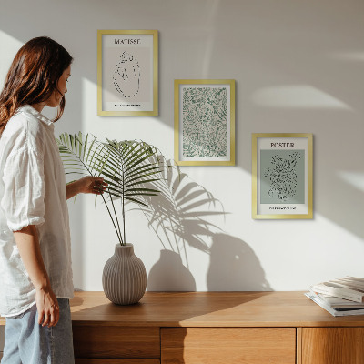 Mur de cadres Lignes et motifs végétaux dans un style minimaliste