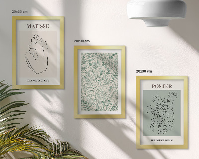 Mur de cadres Lignes et motifs végétaux dans un style minimaliste