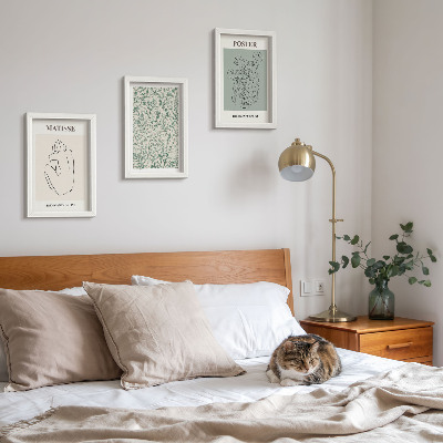 Mur de cadres Lignes et motifs végétaux dans un style minimaliste