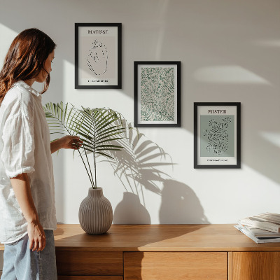 Mur de cadres Lignes et motifs végétaux dans un style minimaliste