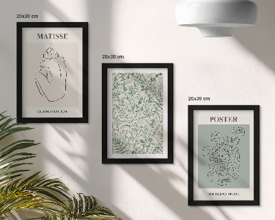 Mur de cadres Lignes et motifs végétaux dans un style minimaliste