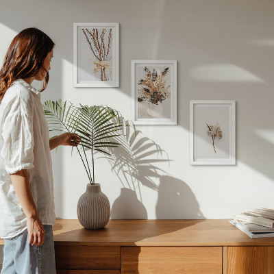 Mur de cadres Fleurs et branches dans un style nature minimaliste