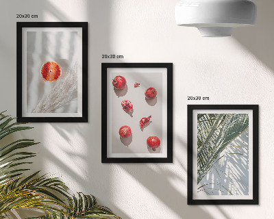 Lot de 3 tableaux Fruits tropicaux de vacances feuilles de palmier