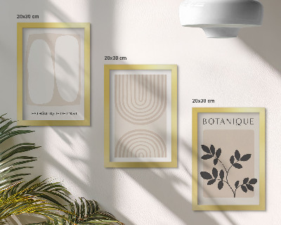 Lot de 3 tableaux Affiches bohèmes délicates à motifs végétaux abstraits