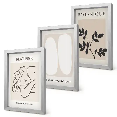 Mur de cadres tableaux minimalistes élégants à motifs végétaux façon Matisse