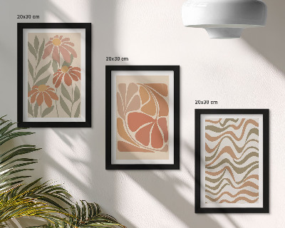 Mur de cadres Fleurs pastel et motifs abstraits