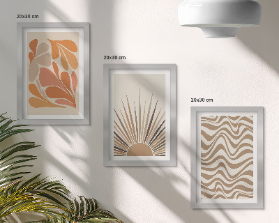 Mur de cadres Formes abstraites pastel bohèmes et ensoleillées