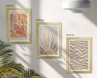 Mur de cadres Formes abstraites pastel bohèmes et ensoleillées