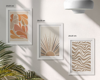 Mur de cadres Formes abstraites pastel bohèmes et ensoleillées