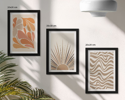 Mur de cadres Formes abstraites pastel bohèmes et ensoleillées