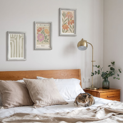 Lot de 3 tableaux Affiche à motifs botaniques, minimalisme parisien