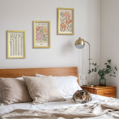 Lot de 3 tableaux Affiche à motifs botaniques, minimalisme parisien