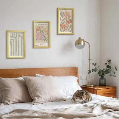 Lot de 3 tableaux affiches à motifs botaniques style minimalisme parisien