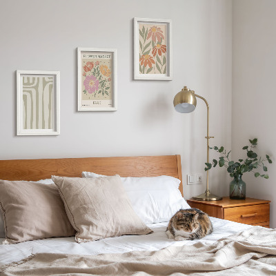 Lot de 3 tableaux Affiche à motifs botaniques, minimalisme parisien