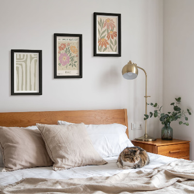 Lot de 3 tableaux Affiche à motifs botaniques, minimalisme parisien