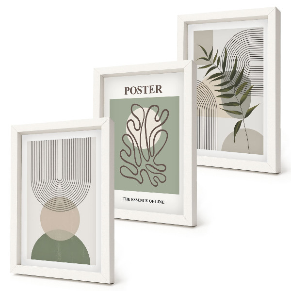 Mur de cadres Affiche à motifs botaniques abstraits géométriques