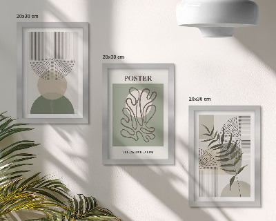 Mur de cadres Affiche à motifs botaniques abstraits géométriques