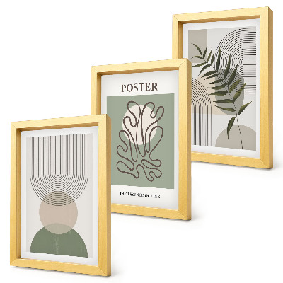 Mur de cadres Affiche à motifs botaniques abstraits géométriques
