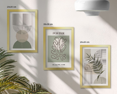 Mur de cadres Affiche à motifs botaniques abstraits géométriques