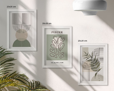 Mur de cadres Affiche à motifs botaniques abstraits géométriques