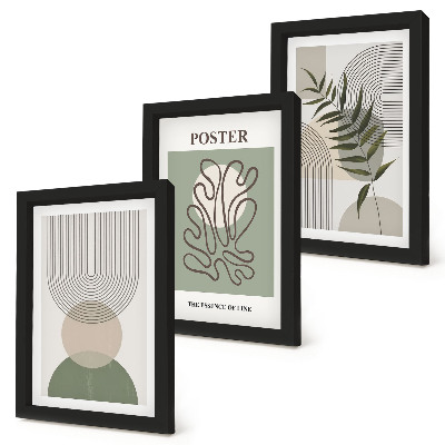 Mur de cadres Affiche à motifs botaniques abstraits géométriques