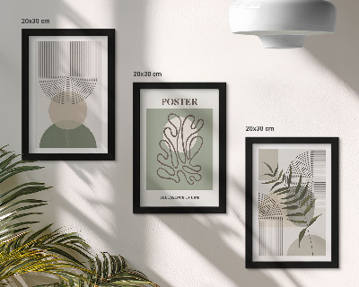 Mur de cadres Affiche à motifs botaniques abstraits géométriques
