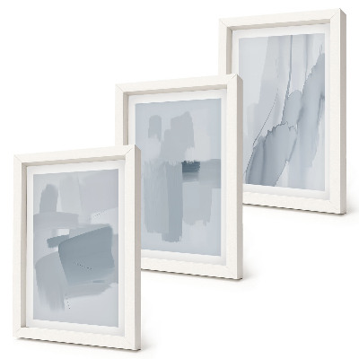 Ensemble de 3 tableaux Compositions abstraites de style aquarelle