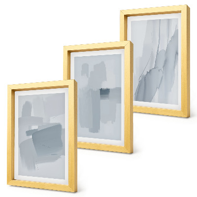 Ensemble de 3 tableaux Compositions abstraites de style aquarelle