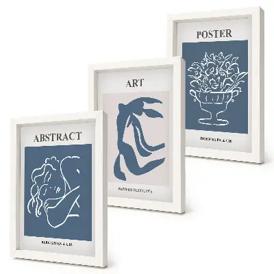 Mur de cadres motifs abstraits et élégants de Matisse ornés de figures et de fleurs