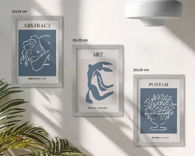 Mur de cadres motifs abstraits et élégants de Matisse ornés de figures et de fleurs