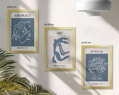 Mur de cadres motifs abstraits et élégants de Matisse ornés de figures et de fleurs