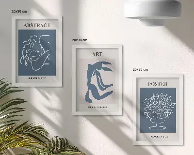 Mur de cadres motifs abstraits et élégants de Matisse ornés de figures et de fleurs