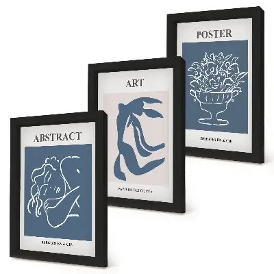 Mur de cadres motifs abstraits et élégants de Matisse ornés de figures et de fleurs