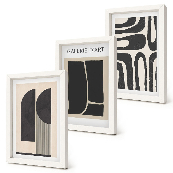 Mur de cadres Affiches minimalistes aux formes abstraites
