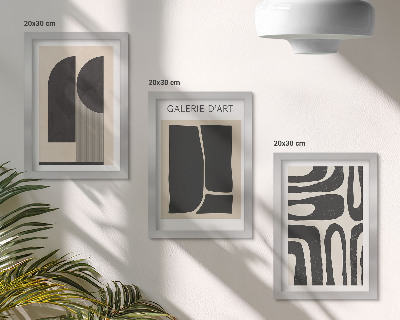 Mur de cadres Affiches minimalistes aux formes abstraites