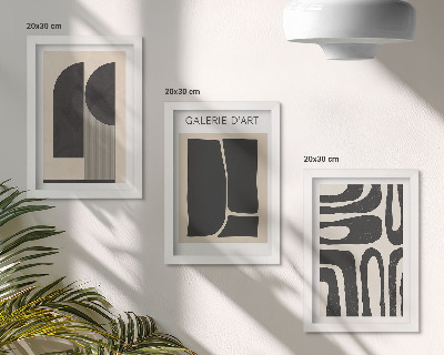 Mur de cadres Affiches minimalistes aux formes abstraites
