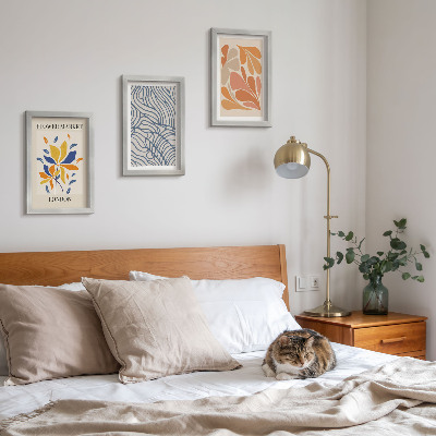 Mur de cadres Fleurs de style moderne aux motifs abstraits