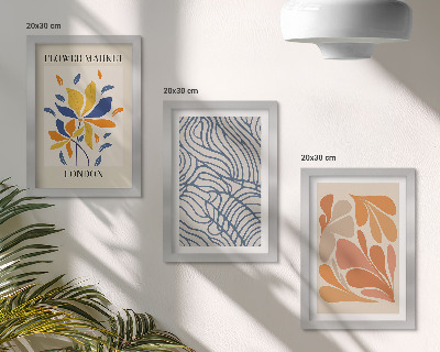 Mur de cadres Fleurs de style moderne aux motifs abstraits