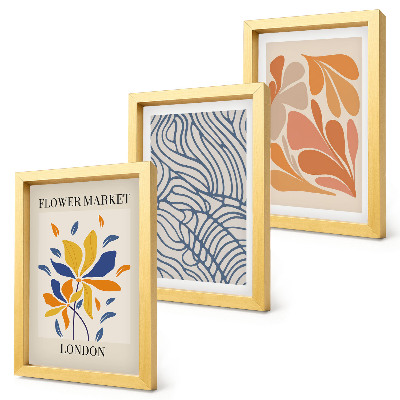 Mur de cadres Fleurs de style moderne aux motifs abstraits