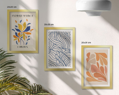 Mur de cadres Fleurs de style moderne aux motifs abstraits