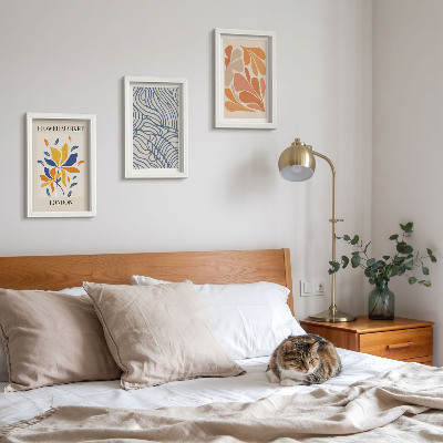 Mur de cadres Fleurs de style moderne aux motifs abstraits