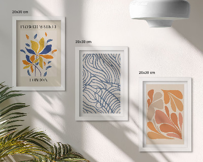 Mur de cadres Fleurs de style moderne aux motifs abstraits