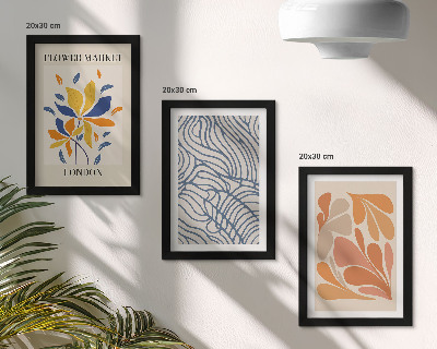 Mur de cadres Fleurs de style moderne aux motifs abstraits