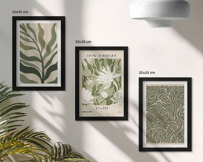 Lot de 3 tableaux Motifs végétaux, décorations botaniques, style bohème