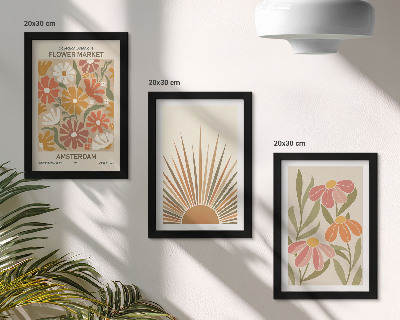 Mur de cadres Fleurs aux couleurs pastel baignées de soleil