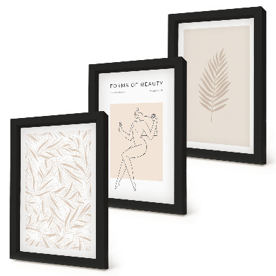 Mur de cadres Motifs botaniques minimalistes