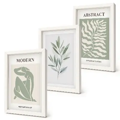 Mur de cadres plantes bohèmes à l'aquarelle style Matisse